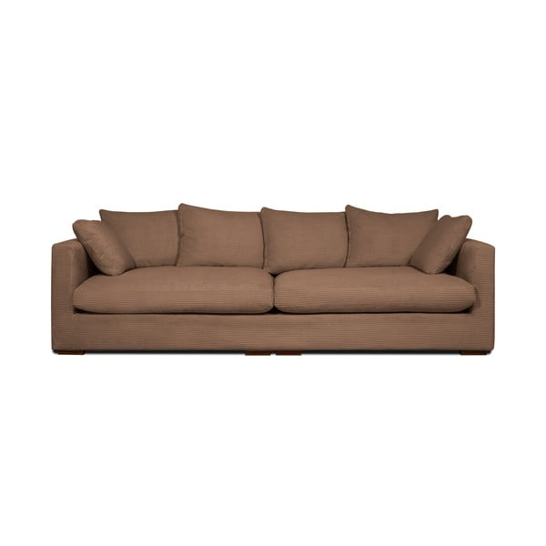 Világosbarna kordbársony kanapé 266 cm Comfy – Scandic