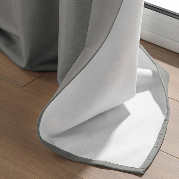 Szürke mikroszálas termo függöny 135x260 cm Micropolar – douceur d'intérieur-image-3