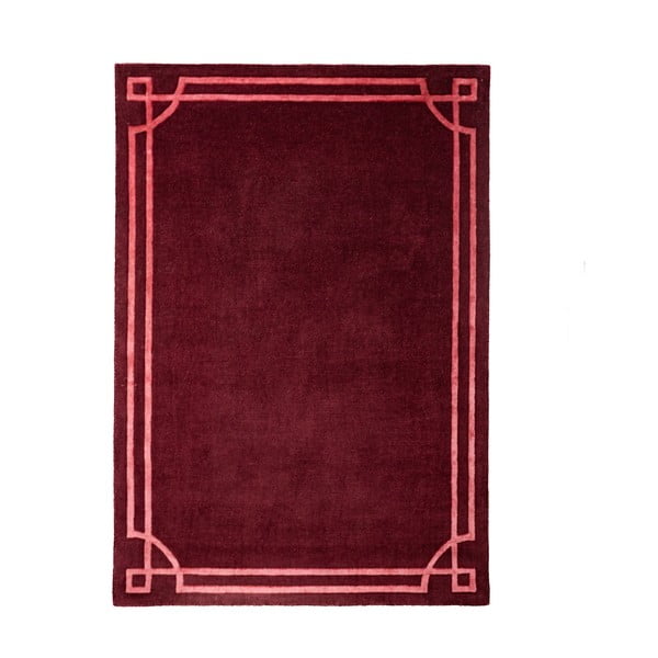 Borvörös kézi szövésű gyapjú szőnyeg 160x230 cm Gatsby – Flair Rugs