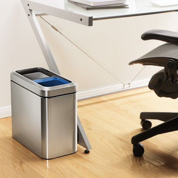 Rozsdamentes acél szemetes szelektív hulladékhoz 20 l - simplehuman-image-1