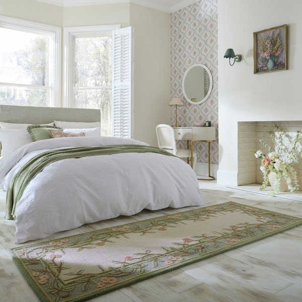 Kézi szövésű gyapjú futószőnyeg 80x300 cm Verona Floral  – Flair Rugs-image-1
