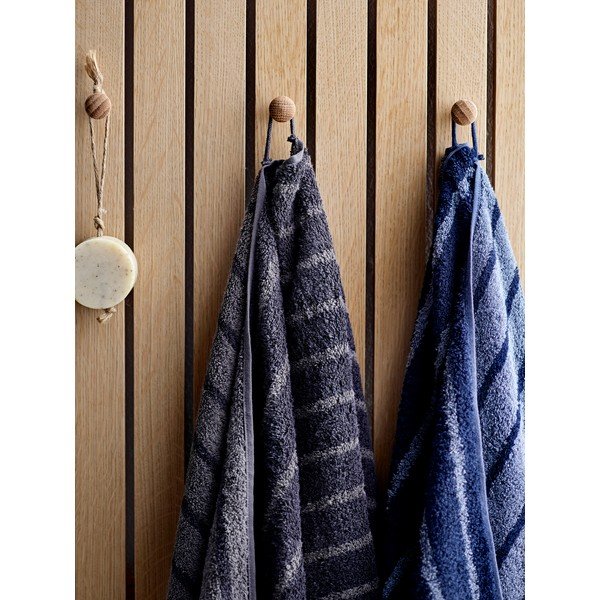 Stripes szürke pamut frottírtörölköző , 100 x 50 cm - Södahl-image-1