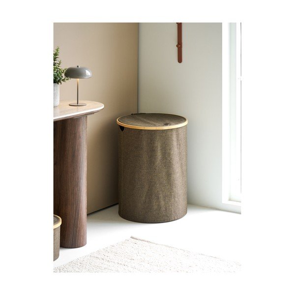 Barna textil szennyeskosár Noto – House Nordic-image-1