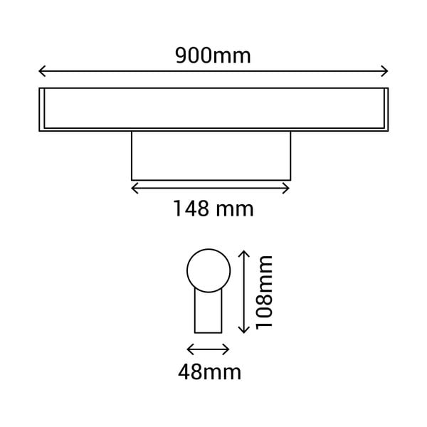 Caspio falilámpa, hosszúság 90 cm - SULION-image-4