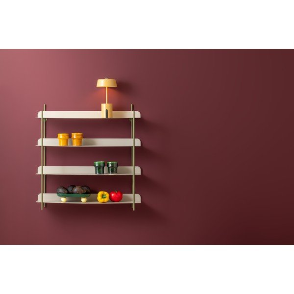 Zöld-szürke többszintes fém fali polc 60 cm Reina Cuatro – PT LIVING-image-3