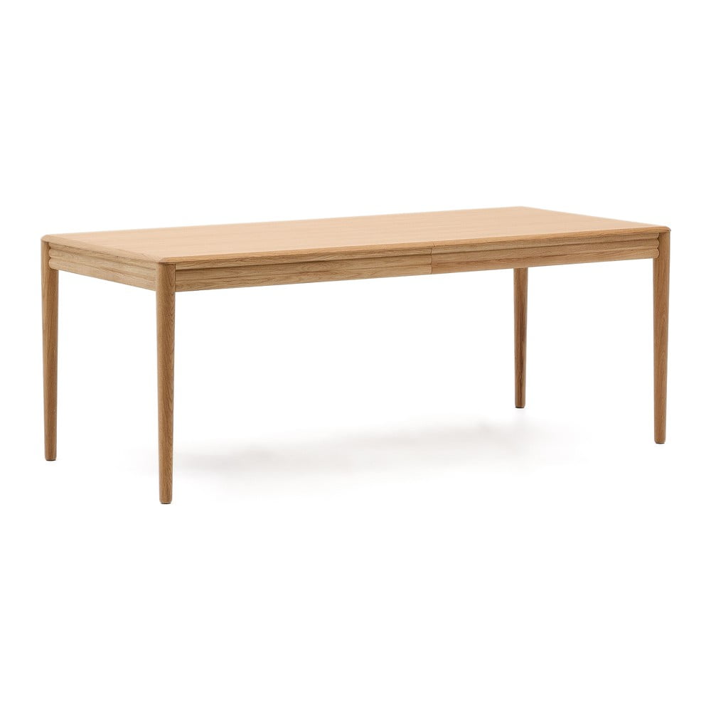 Bővíthető étkezőasztal hosszabbító asztallappal tölgyfa dekorral 90x200 cm Lenon  Kave Home