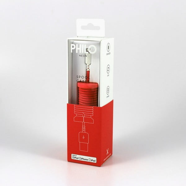 Energy piros USB töltőkábel Apple eszközökhöz, hossz 1 m - Philo