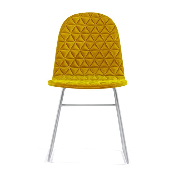 Mannequin V Triangle sárga szék fém lábakkal - Iker