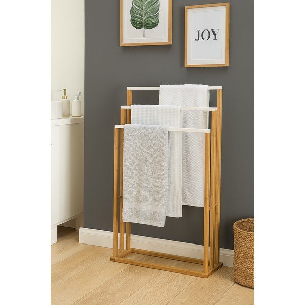 Natúr színű bambusz törölközőtartó állvány Nivo – Bonami Essentials-image-1