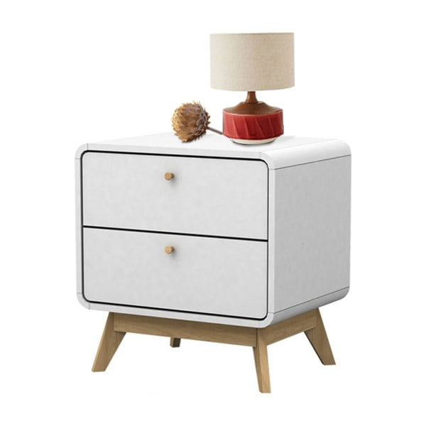 Caitlin fehér éjjeliszekrény - Støraa-image-1