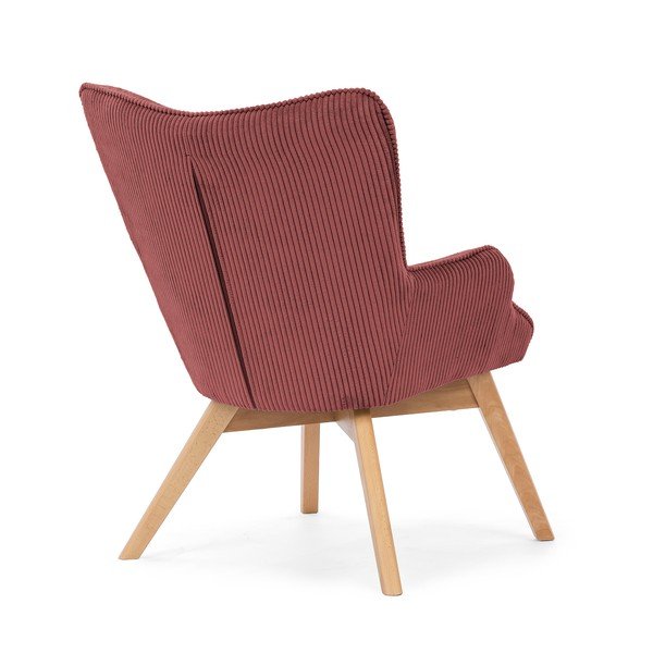 Piros kordbársony fotel Niko – Ropez-image-3