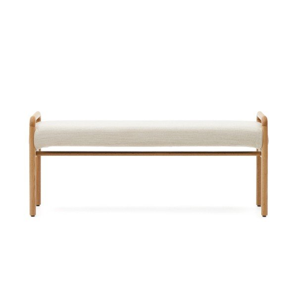 Krémszínű-natúr színű pad Macaret – Kave Home