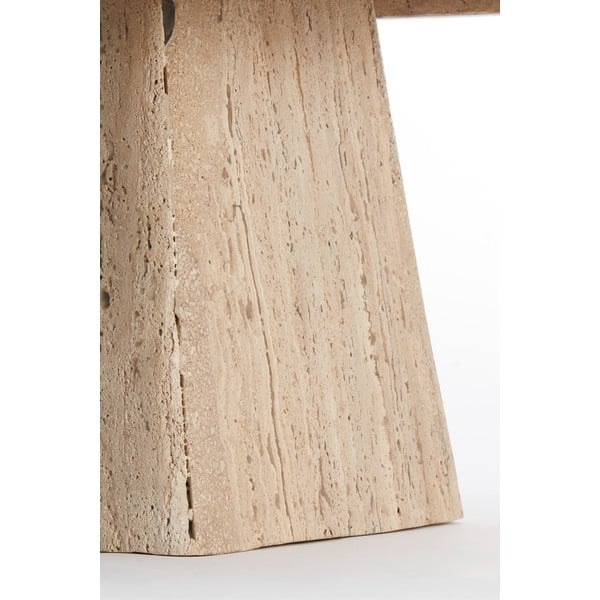 Bézs dohányzóasztal kő asztallappal 60x60 cm Kepami – Light & Living-image-4