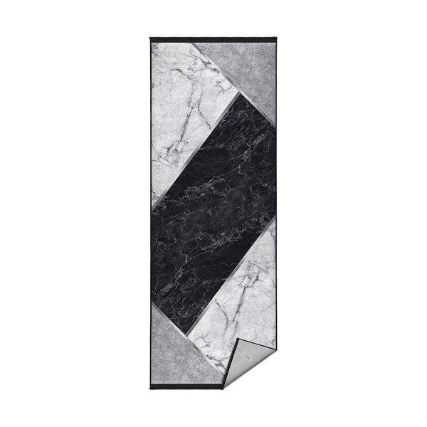 Fehér-fekete futószőnyeg 80x200 cm – Mila Home