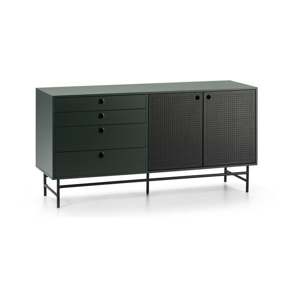 Punto fekete-zöld komód, 150 cm - Teulat-image-3