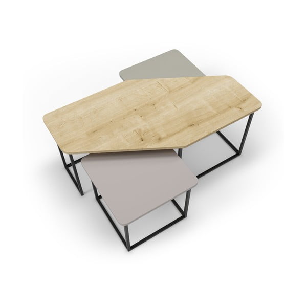 Dohányzóasztal szett 3 db-os 60x111,5 cm Zoya – Marckeric-image-3