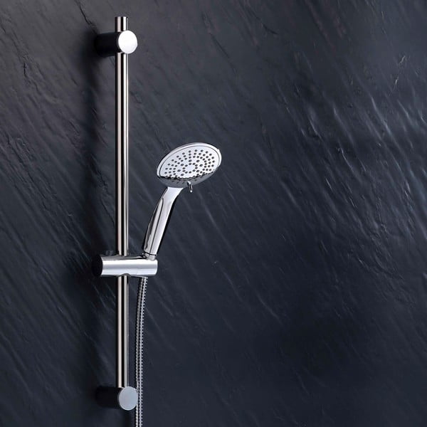 Matt ezüstszínű műanyag zuhanyszett kézi tussal 70 cm Hydro – douceur d'intérieur-image-1