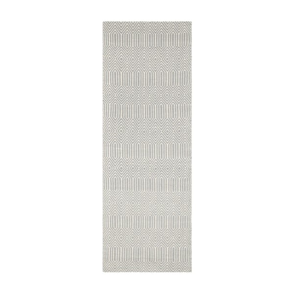 Világosszürke gyapjú futószőnyeg 66x200 cm Sloan – Asiatic Carpets