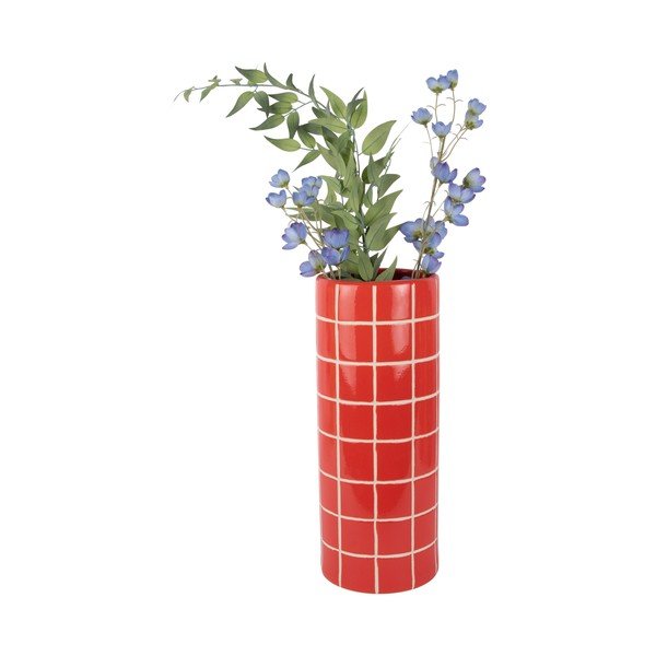 Piros kerámia váza (magasság 40 cm) Retro Tiles – PT LIVING-image-3