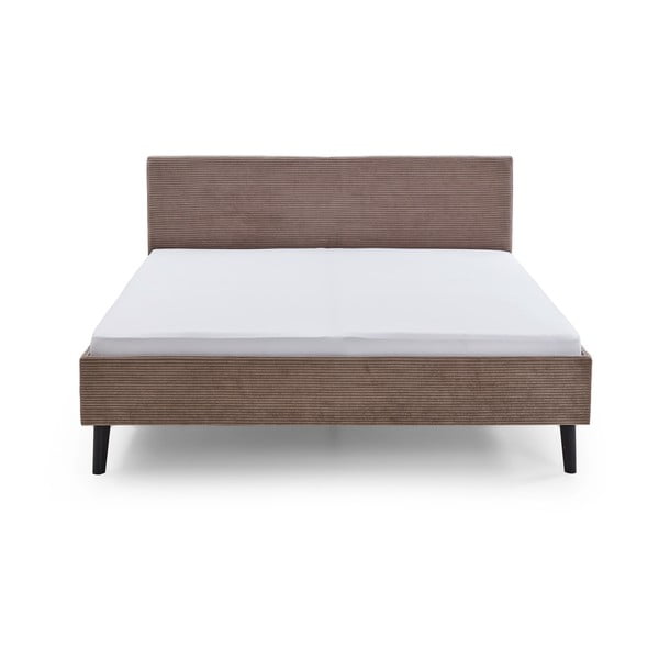 Barna kárpitozott franciaágy ágyrács nélkül 180x200 cm Avola – Meise Möbel-image-4