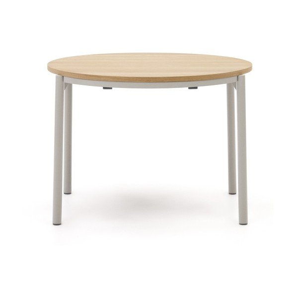 Natúr színű kerek bővíthető étkezőasztal tölgyfa dekoros asztallappal ø 90 cm Montuiri – Kave Home