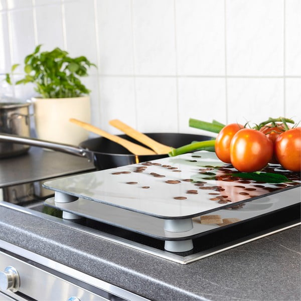 Edzett üveg tűzhely fedőlap szett 2 db-os 52x30 cm Café Aromatica – Maximex-image-1