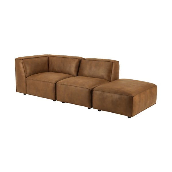 Konyakbarna bőrutánzat heverő (bal oldali) Fairfield Kentucky – Bonami Selection-image-3