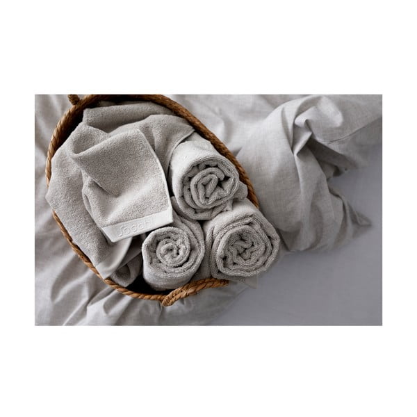 Világosszürke frottír pamut törölköző 30x30 cm Comfort – Södahl-image-2