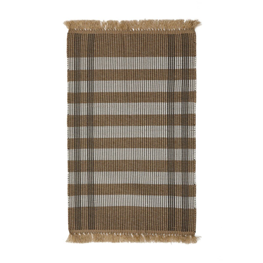 Bézs kétoldalas-kézi szövésű szőnyeg 60x90 cm Barani Kave Home