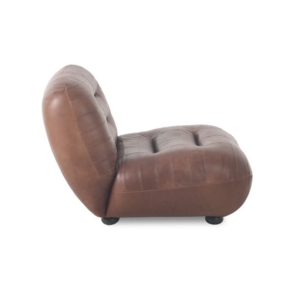 Barna bőr fotel Wyatt – Dutchbone-image-2