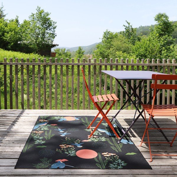 Fekete szőnyeg 123x180 cm Bloom – Nattiot-image-3