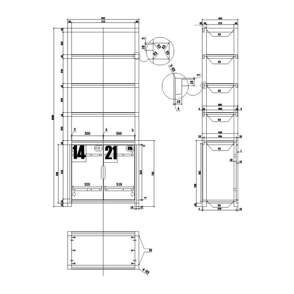 Alex barna könyvespolc - Vipack-image-2