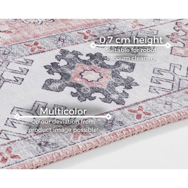 Gratia világos rózsaszín futószőnyeg, 80 x 200 cm - Nouristan-image-4