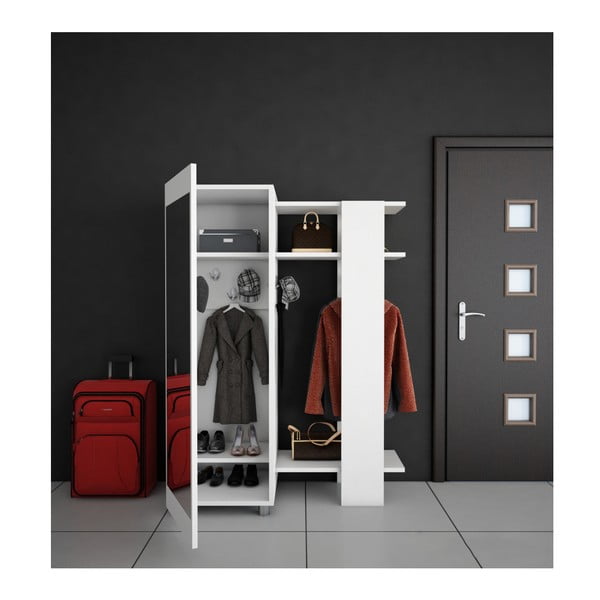 Antre fehér ruhásszekrény tükörrel-image-2