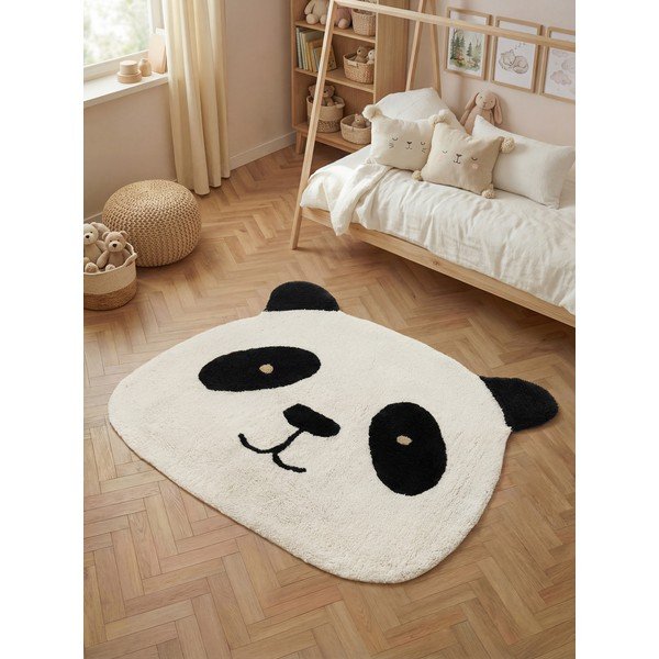 Fekete-krémszínű mosható-kézi szövésű pamut gyerek szőnyeg 103x120 cm Snuggle Patsy – Hanse Home-image-1