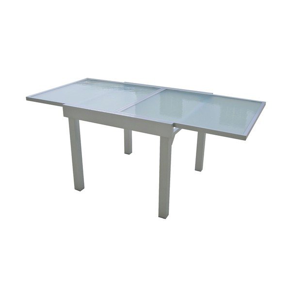 Kerti étkezőasztal üveg asztallappal 90x90 cm Lola – Garden Pleasure-image-2