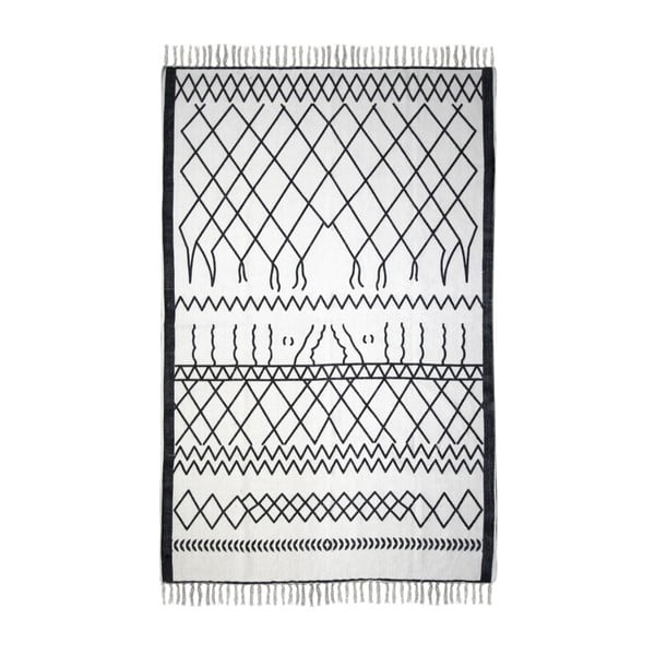 Colorful Living Garrio fekete-fehér pamutszőnyeg, 160 x 230 cm - HSM collection