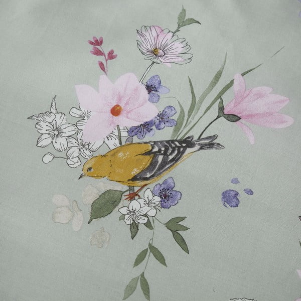 Világoszöld kétszemélyes ágyneműhuzat 200x200 cm Songbird – Catherine Lansfield-image-4