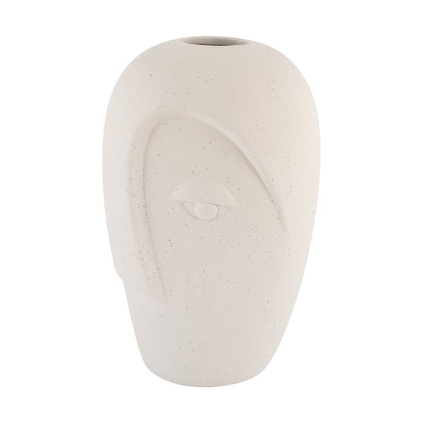 Krémszínű kerámia váza (magasság 19,5 cm) Face – House Nordic-image-4