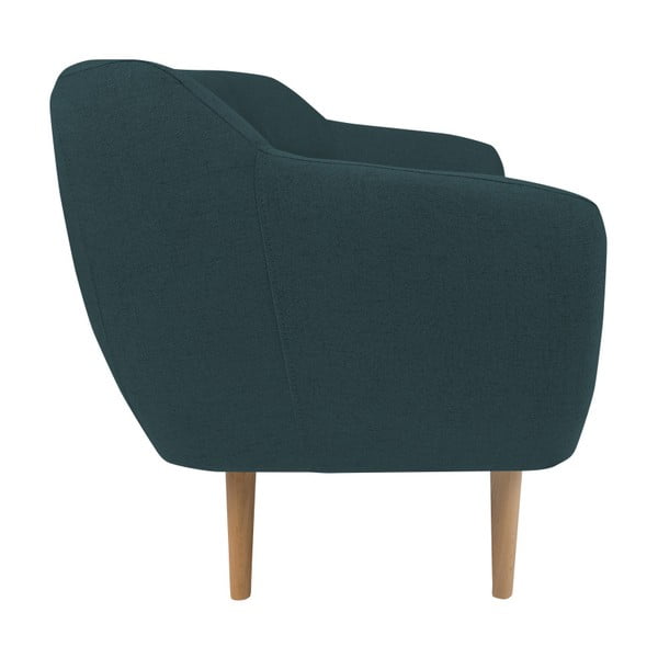 Sicile sötétkék 2 személyes kanapé világos lábakkal - Mazzini Sofas-image-3