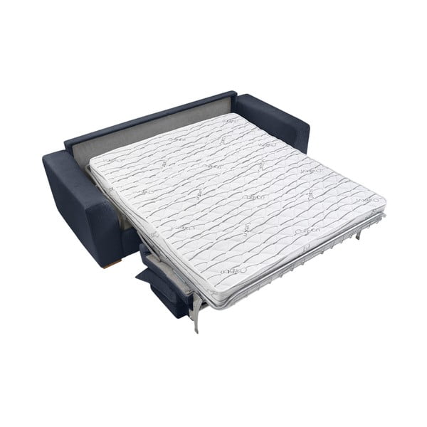 Sötétkék kordbársony kinyitható kanapé 225 cm Augustin – Bobochic Paris-image-4