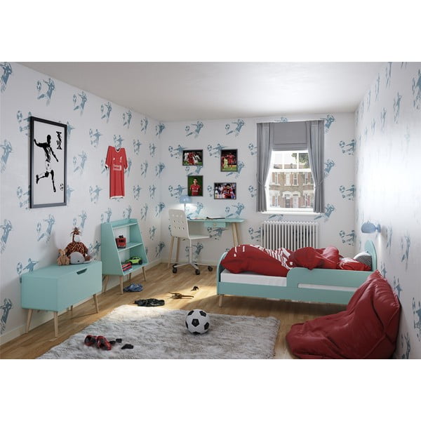 Türkiz gyerek könyvespolc 81.3x80 cm Gaia - Tvilum-image-1