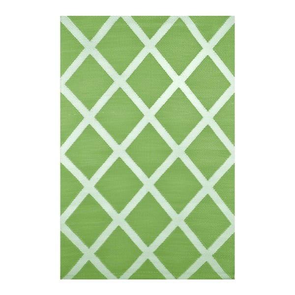 Diamond zöld, kül- és beltérre is alkalmas, kétoldalas szőnyeg, 90 x 150 cm - Green Decore