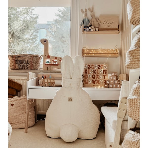 Krémszínű gyerek babzsák Funny Bunny – The Brooklyn Kids-image-1