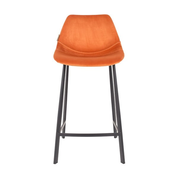 2 db narancssárga bárszék bársony kárpittal, magasság 91 cm - Dutchbone-image-1