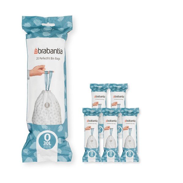 Összehúzható szemeteszsák készlet 120 db-os 30 l PerfectFit O – Brabantia