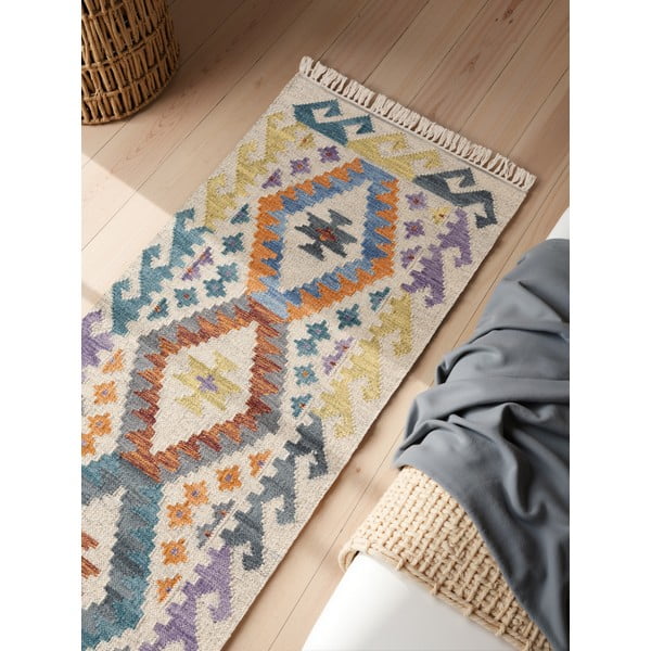 Kétoldalas kézi szövésű gyapjú futószőnyeg 60x190 cm Kamal Oasis – Nouristan-image-2