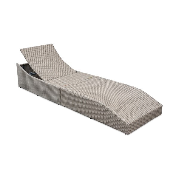 Fehér-bézs műrattan kerti napozóágy Akland - Bonami Selection-image-4