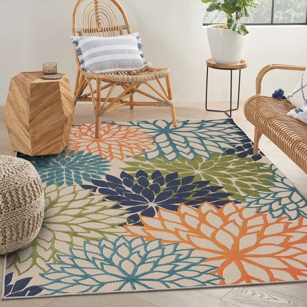 Mosható pamut keverék szőnyeg 100x150 cm Geo Flowers – Conceptum Hypnose-image-1