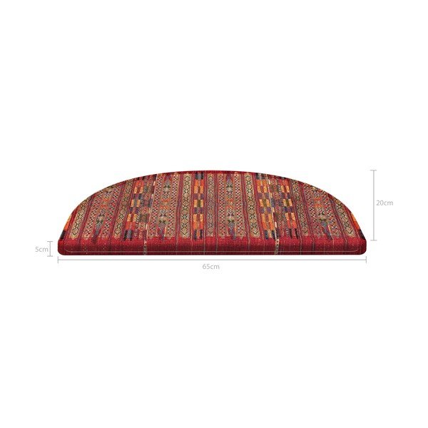 Piros lépcsőszőnyeg készlet 16 db-os 65 x 20 cm Anatolia - Vitaus-image-4